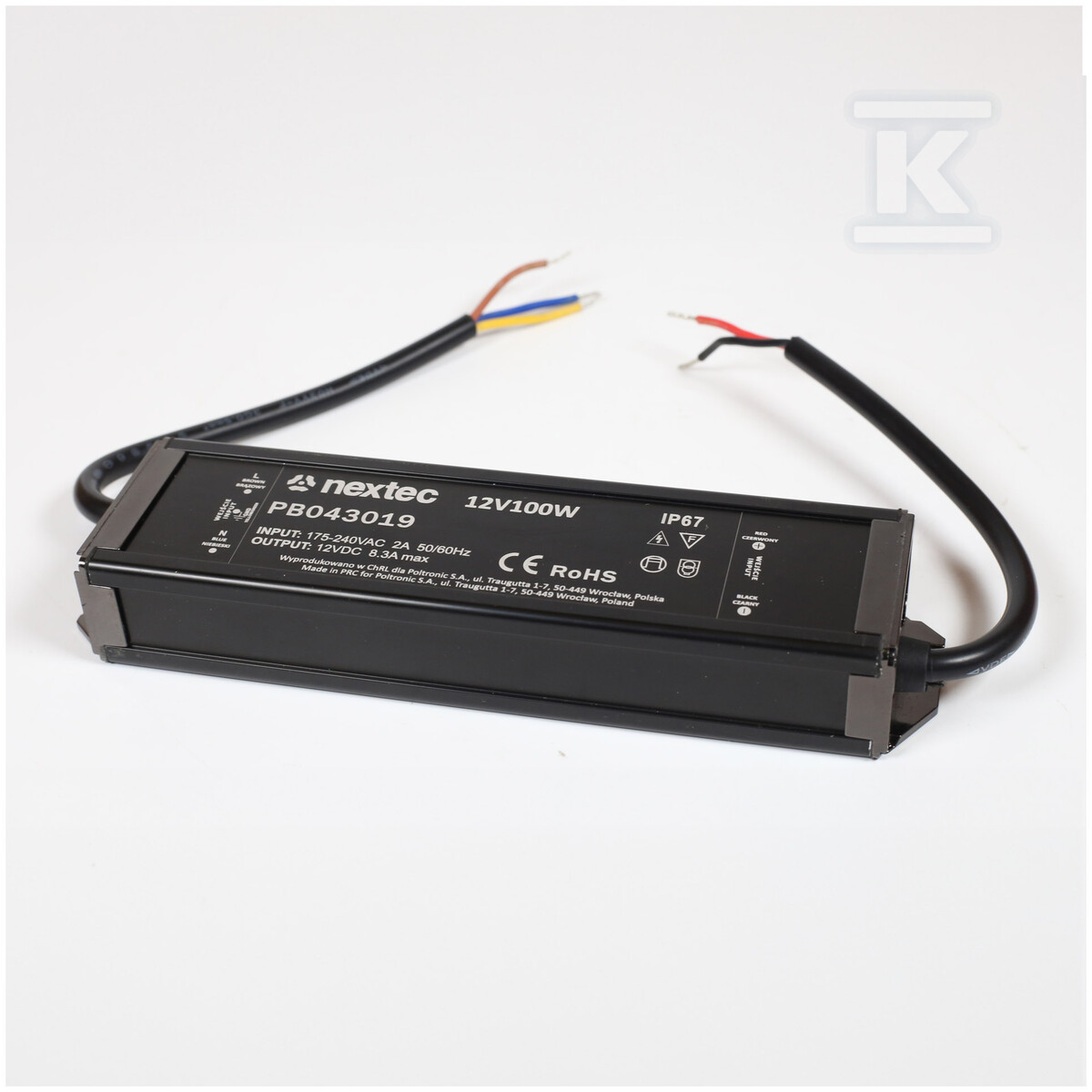 Waterproof power supply, LLG 12V / IP67 - PB043019